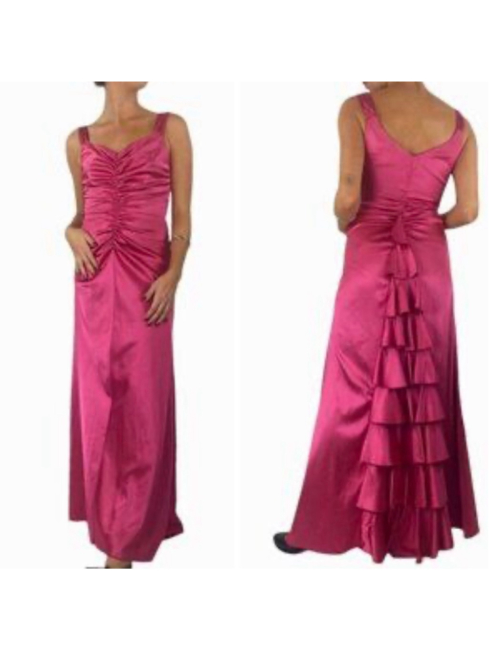 Y2K Jessica McClintock for Gunne Sax Dress Size 5/6 Pink Formal Prom Hoco - Picture 9 of 9